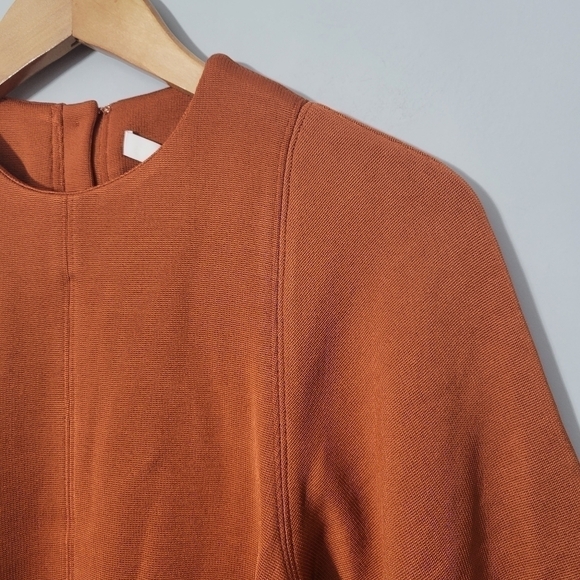 Tibi Rust Orange Crepe Mini Dress NWT - Picture 7 of 15